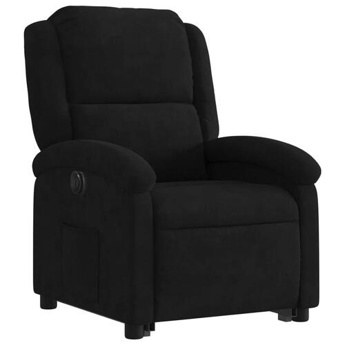 Løftestol velour sort