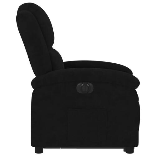 Løftestol velour sort