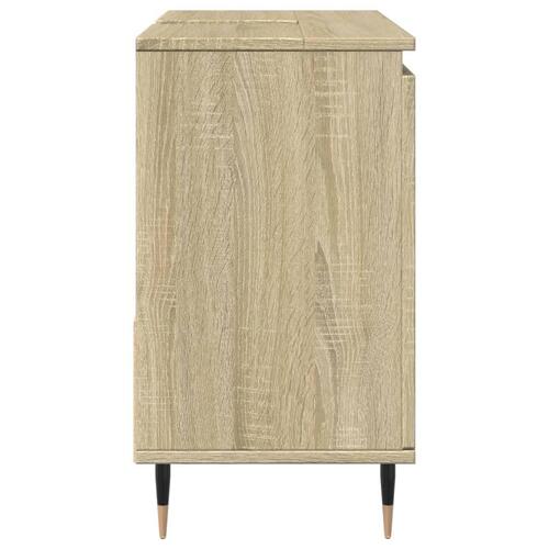 Underskab til badeværelse 65x33x60 cm konstrueret træ sonoma-eg