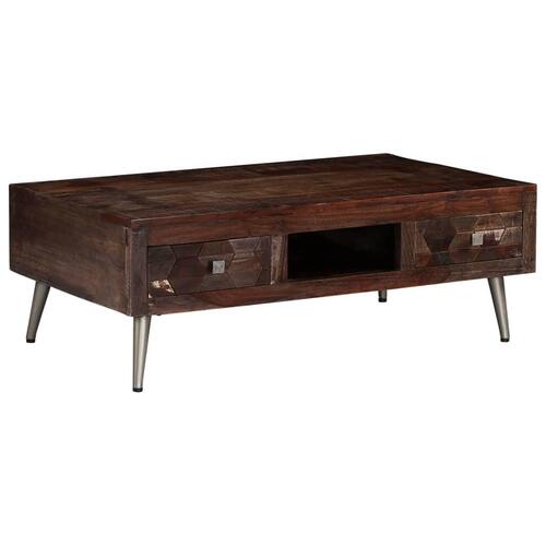 Sofabord 60x30x76 cm massivt genbrugstræ