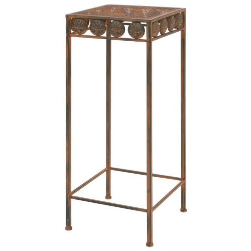 Plantestativsæt i 3 dele - vintagestil metal, rustfarve