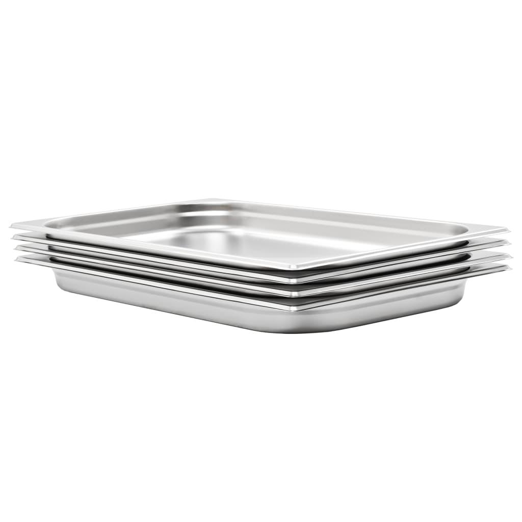 Gastronorm beholder 4 stk. GN 1/1 40 mm rustfrit stål billede