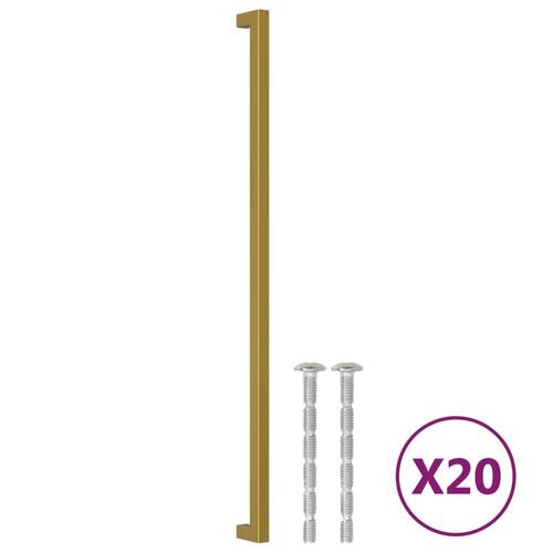Skabshåndtag 20 stk.480 mm rustfrit stål guldfarvet