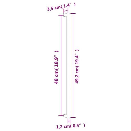 Skabshåndtag 20 stk.480 mm rustfrit stål guldfarvet