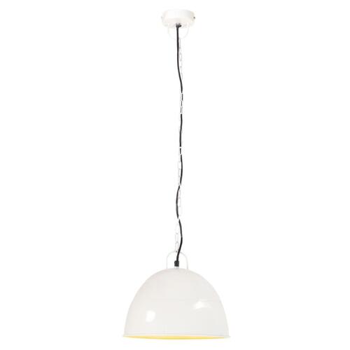 Industriel vintage hængelampe 25 W rund 31 cm E27 hvid