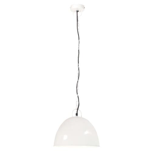 Industriel vintage hængelampe 25 W rund 31 cm E27 hvid