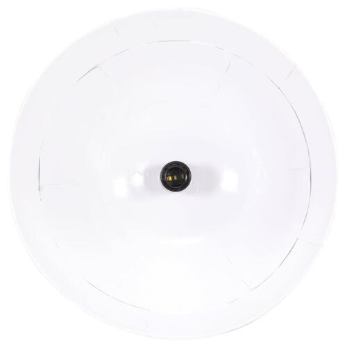 Industriel vintage hængelampe 25 W rund 31 cm E27 hvid