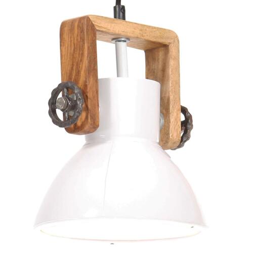 Industriel hængelampe 25 W rund 19 cm E27 hvid