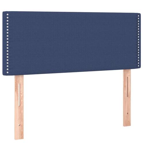 Kontinentalseng med madras 90x190 cm stof blå