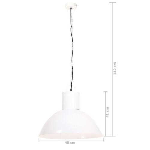 Hængelampe 25 W rund 48 cm E27 hvid