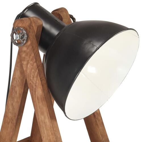Gulvlamper 3 stk. E27 massivt mangotræ sort