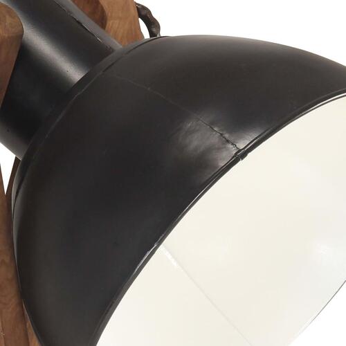 Gulvlamper 3 stk. E27 massivt mangotræ sort