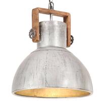 Industriel hængelampe 25 W rund 40 cm E27 sølvfarvet