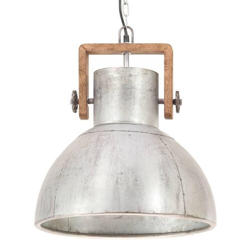 Industriel hængelampe 25 W rund 40 cm E27 sølvfarvet