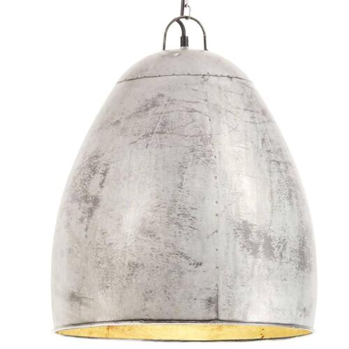 Industriel hængelampe 25 W rund 42 cm E27 sølvfarvet
