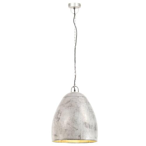 Industriel hængelampe 25 W rund 42 cm E27 sølvfarvet