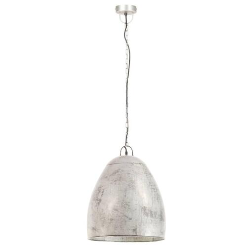 Industriel hængelampe 25 W rund 42 cm E27 sølvfarvet