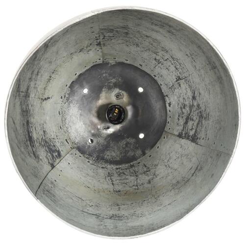 Industriel hængelampe 25 W rund 42 cm E27 sølvfarvet