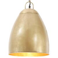 Industriel hængelampe 25 W rund 32 cm E27 messingfarvet
