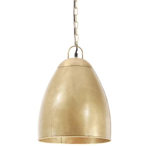 Industriel hængelampe 25 W rund 32 cm E27 messingfarvet
