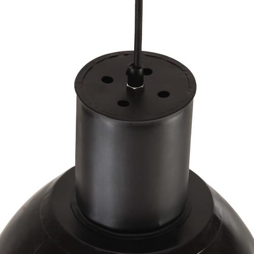 Hængelampe 25 W rund 28,5 cm E27 sort