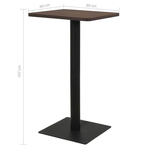 Bistrobord 60x60x107 cm mørkt asketræsfarvet