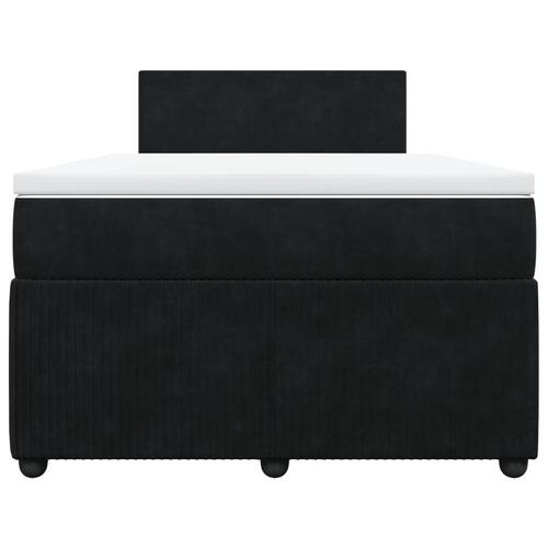 Kontinentalseng med madras 120x190 cm velour sort