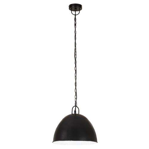 Industriel hængelampe 25 W rund 31 cm E27 mat sort