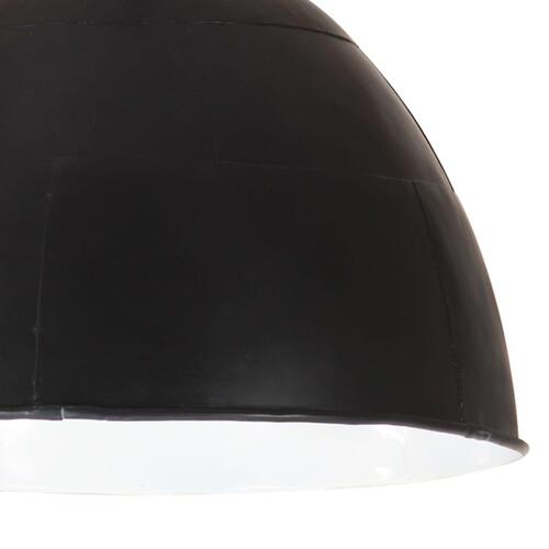 Industriel hængelampe 25 W rund 31 cm E27 mat sort