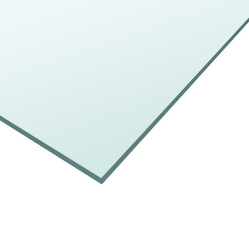 Bordplade 30x30 cm hærdet glas transparent