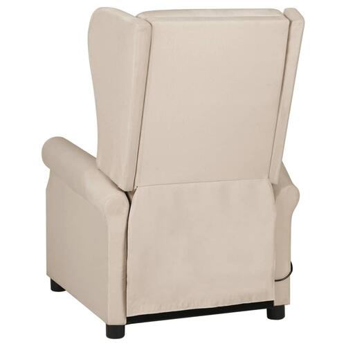 Massagestol stof cremefarvet