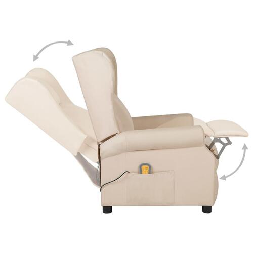 Massagestol stof cremefarvet