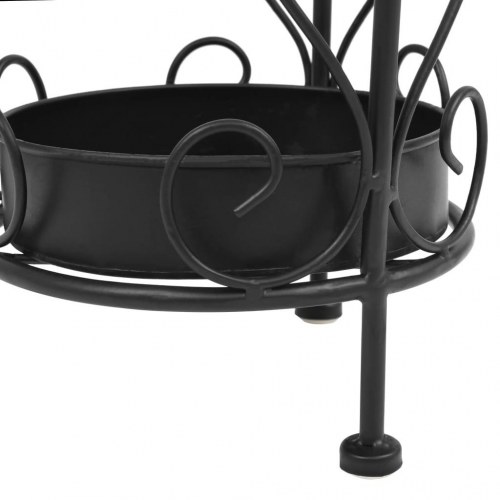 Paraplystativ i vintagestil - metal, sort, 26 × 46 cm