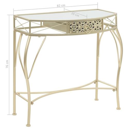 Sidebord i fransk stil metal 82 x 39 x 76 cm guldfarvet