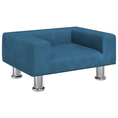 Sofa til børn 50x40x26,5 cm fløjl blå