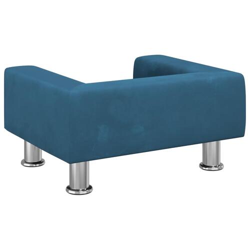Sofa til børn 50x40x26,5 cm fløjl blå