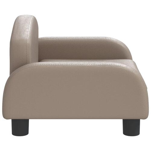 Sofa til børn 50x40x30 cm kunstlæder cappuccinofarvet