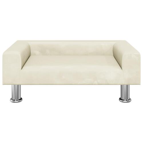 Sofa til børn 70x45x26,5 cm fløjl cremefarvet