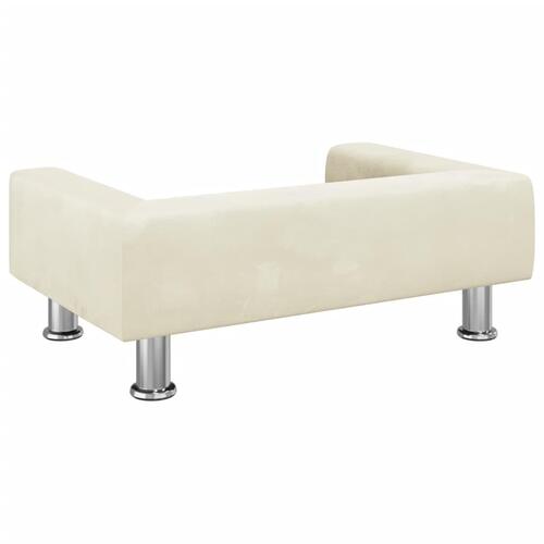 Sofa til børn 70x45x26,5 cm fløjl cremefarvet