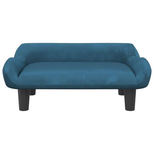 Sofa til børn 70x40x24 cm velour blå