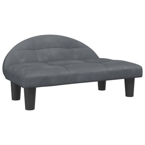 Hundeseng 70x52x33 cm velour mørkegrå