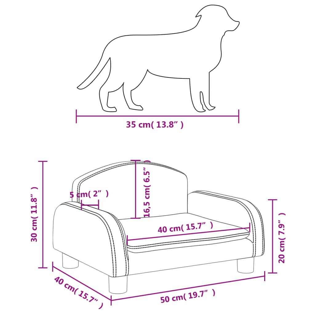 Hundeseng 50x40x30 cm stof sort