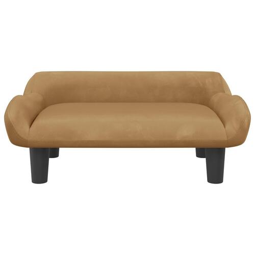 Sofa til børn 70x40x24 cm velour brun