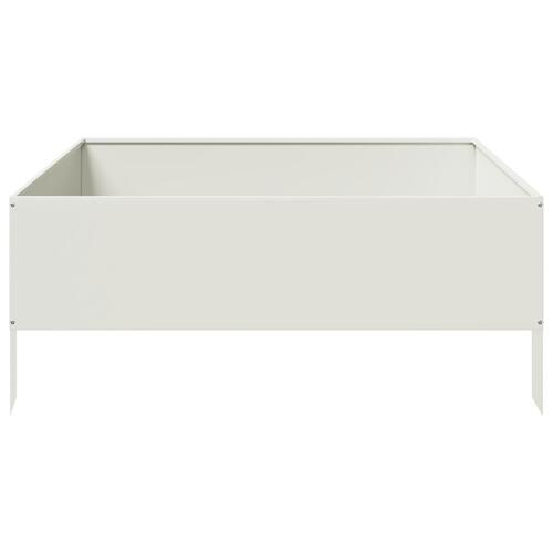 Højbed 100x100x25 cm stål hvid
