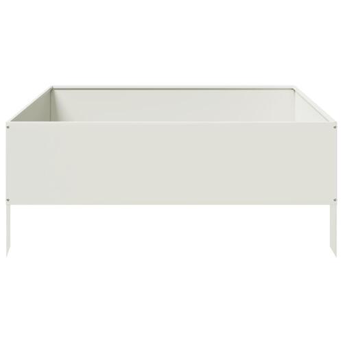 Højbed 100x100x25 cm stål hvid