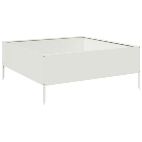 Højbed 100x100x25 cm stål hvid