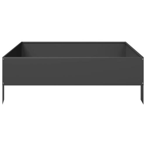 Højbed 100x100x33,5 cm stål sort