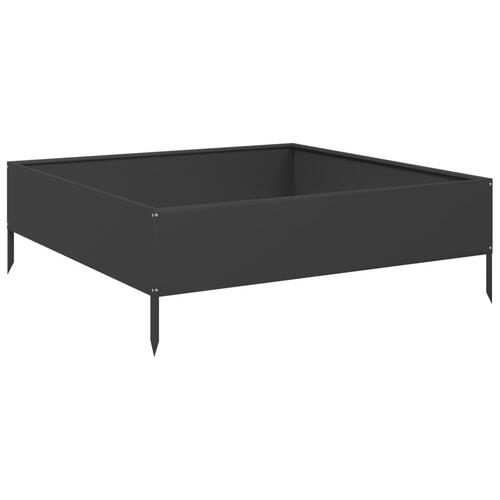 Højbed 100x100x33,5 cm stål sort