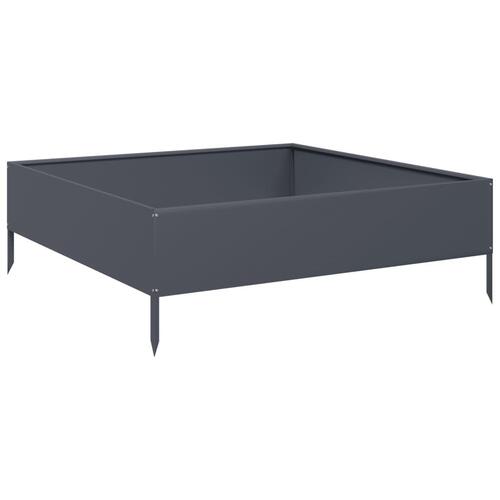 Højbed 100x100x33,5 cm stål antracitgrå
