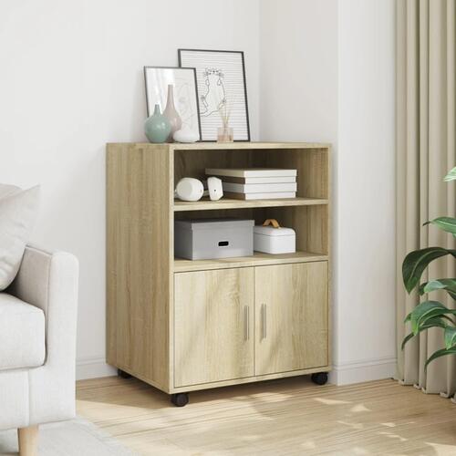 Rullebord 60x48x81 cm konstrueret træ sonoma-eg